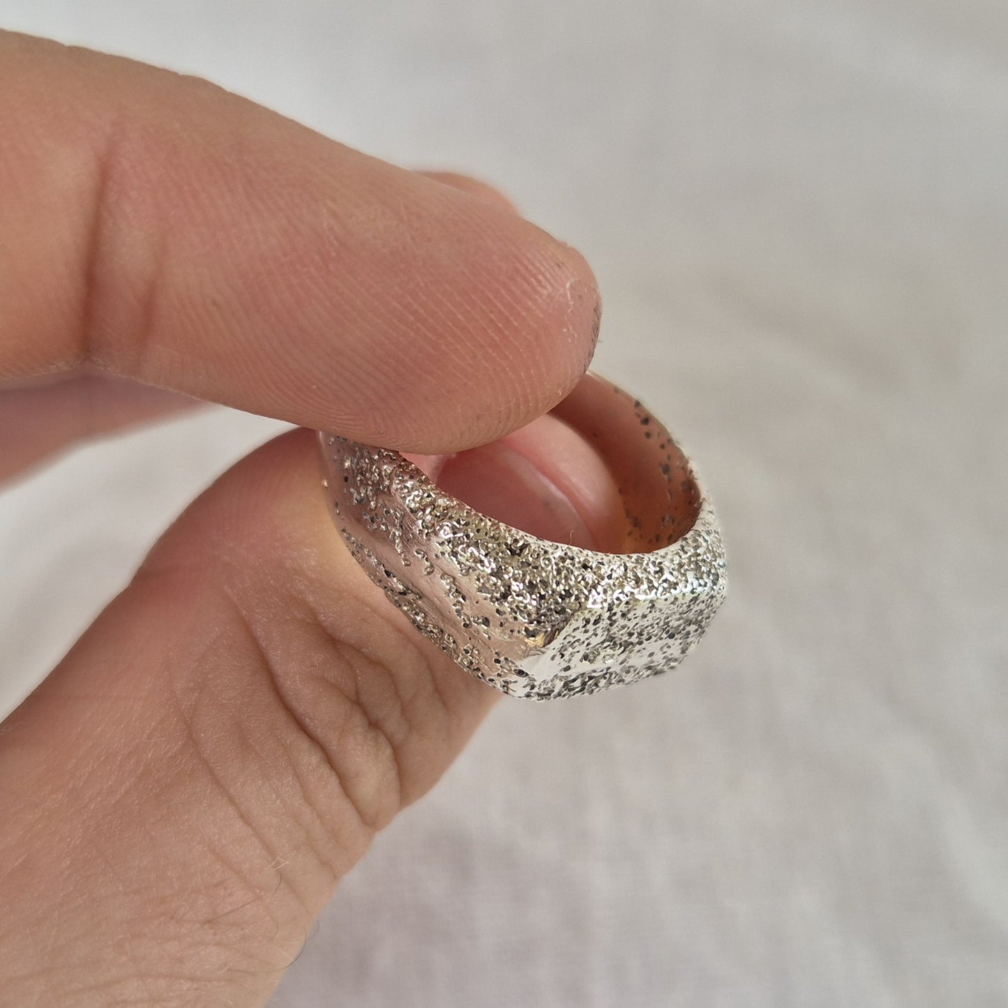 Sandcast Signet Ring -size S