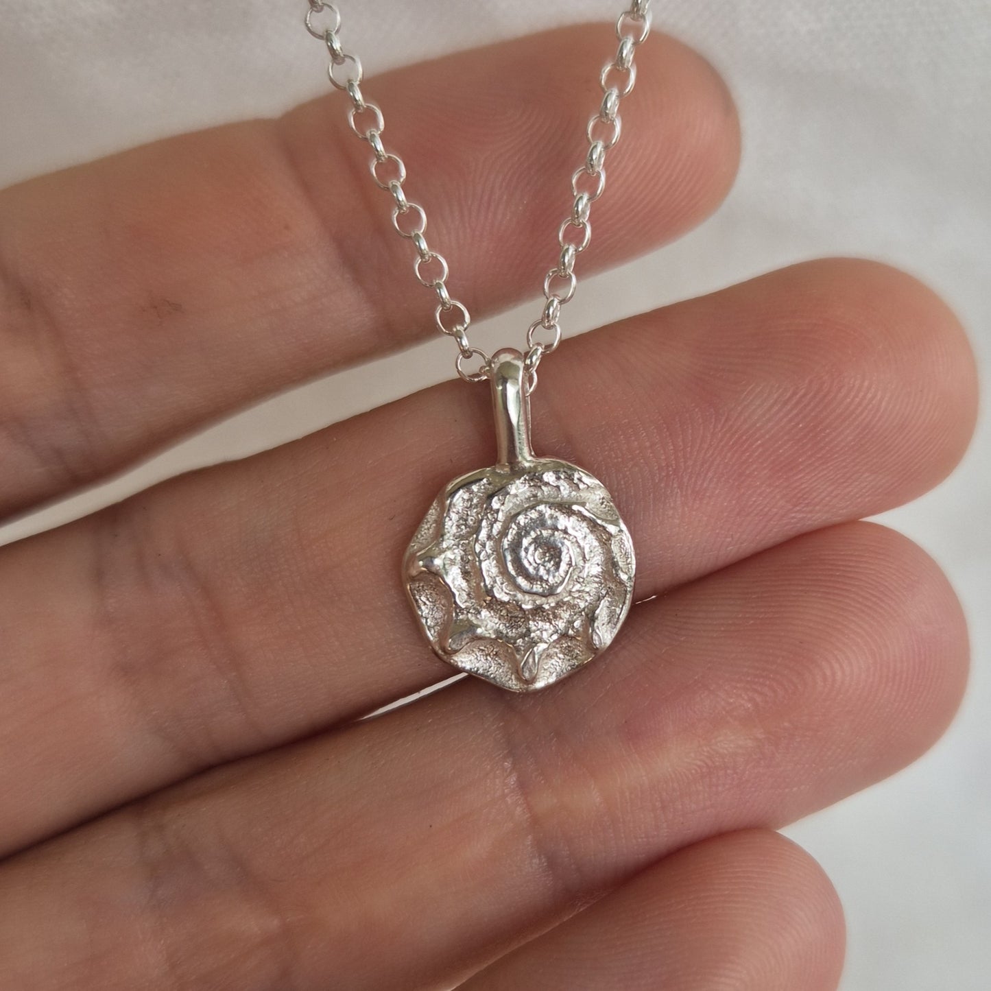 Spiked Spiral Shell Pendant Necklace
