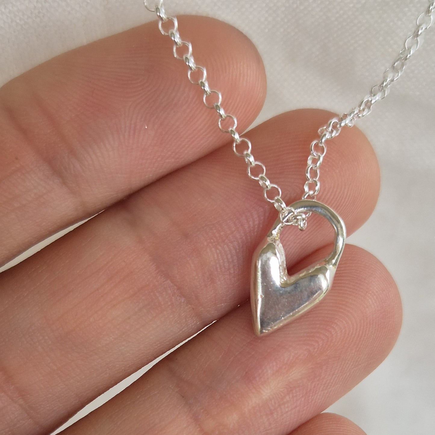 Sandcast Heart Necklace