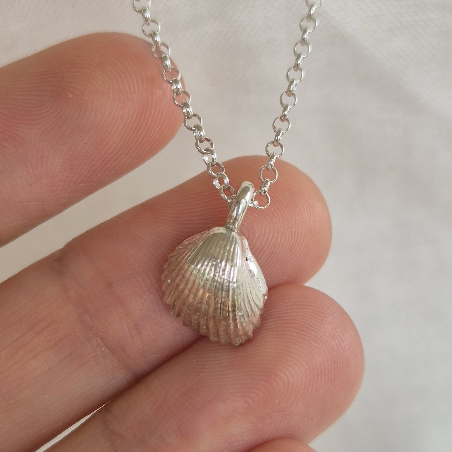 Sandcast Seashell Pendant Necklace