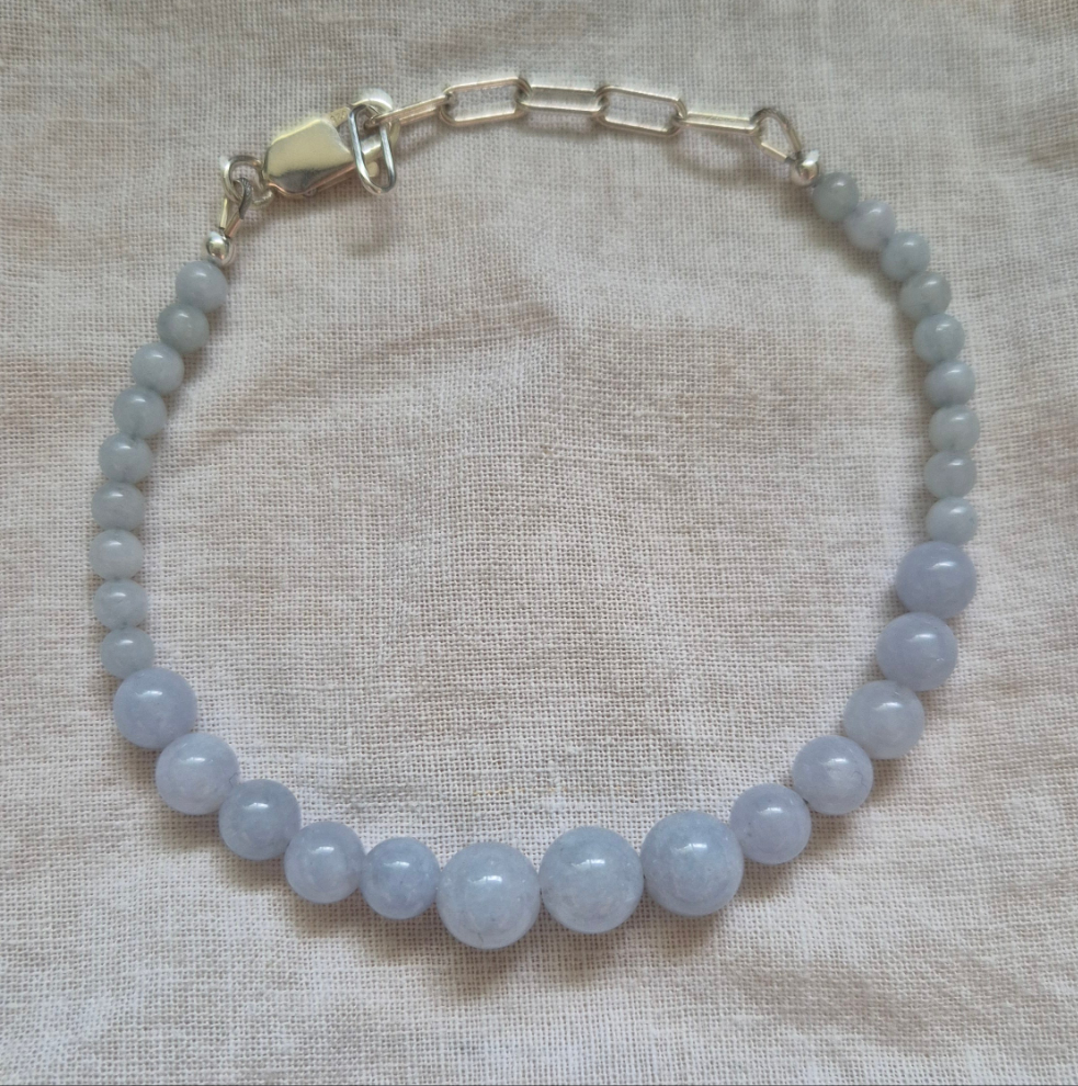 Aquamarine gemstone bracelet
