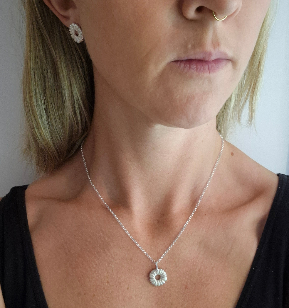 Small sunburst Pendant & Chain
