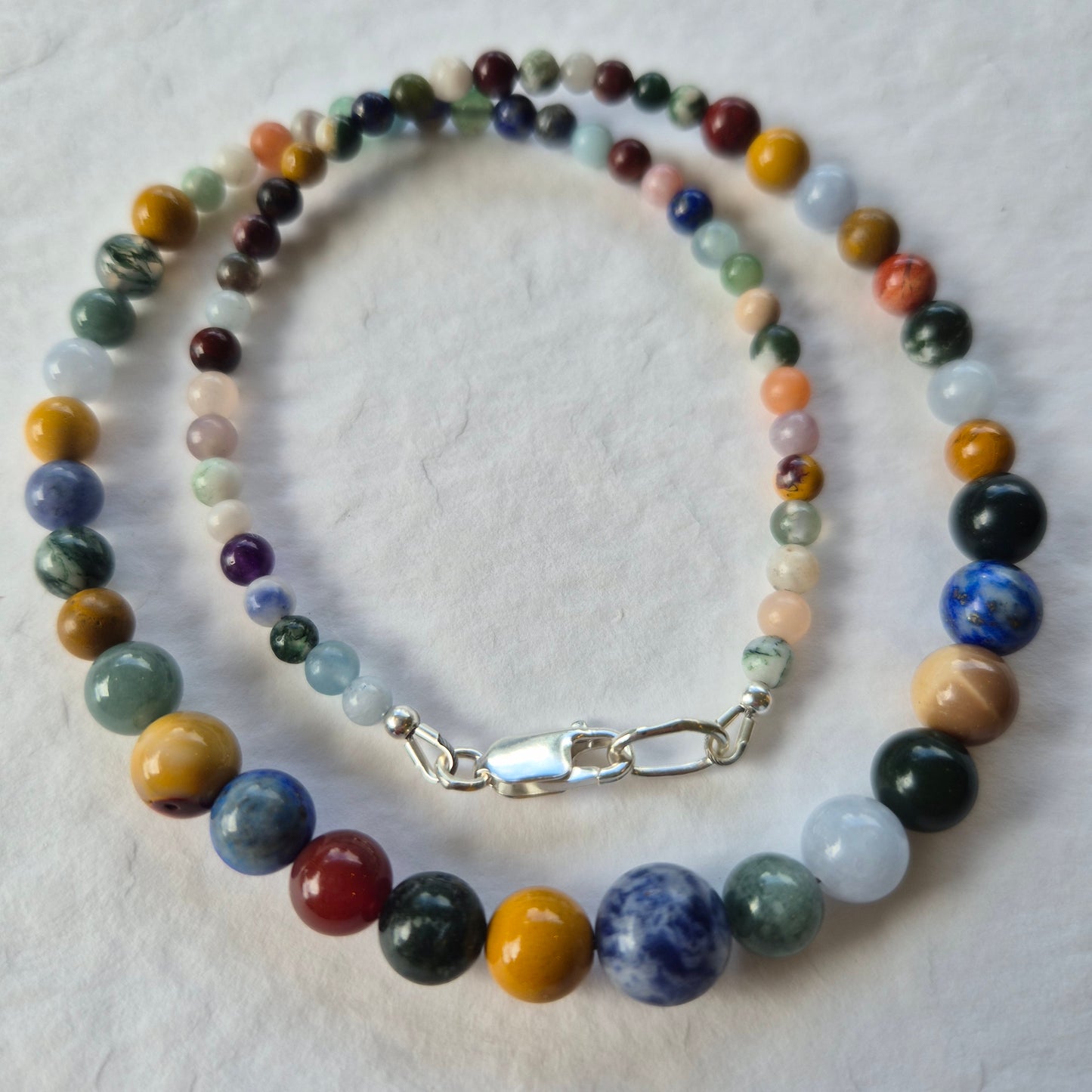Mixed gemstone bead necklace