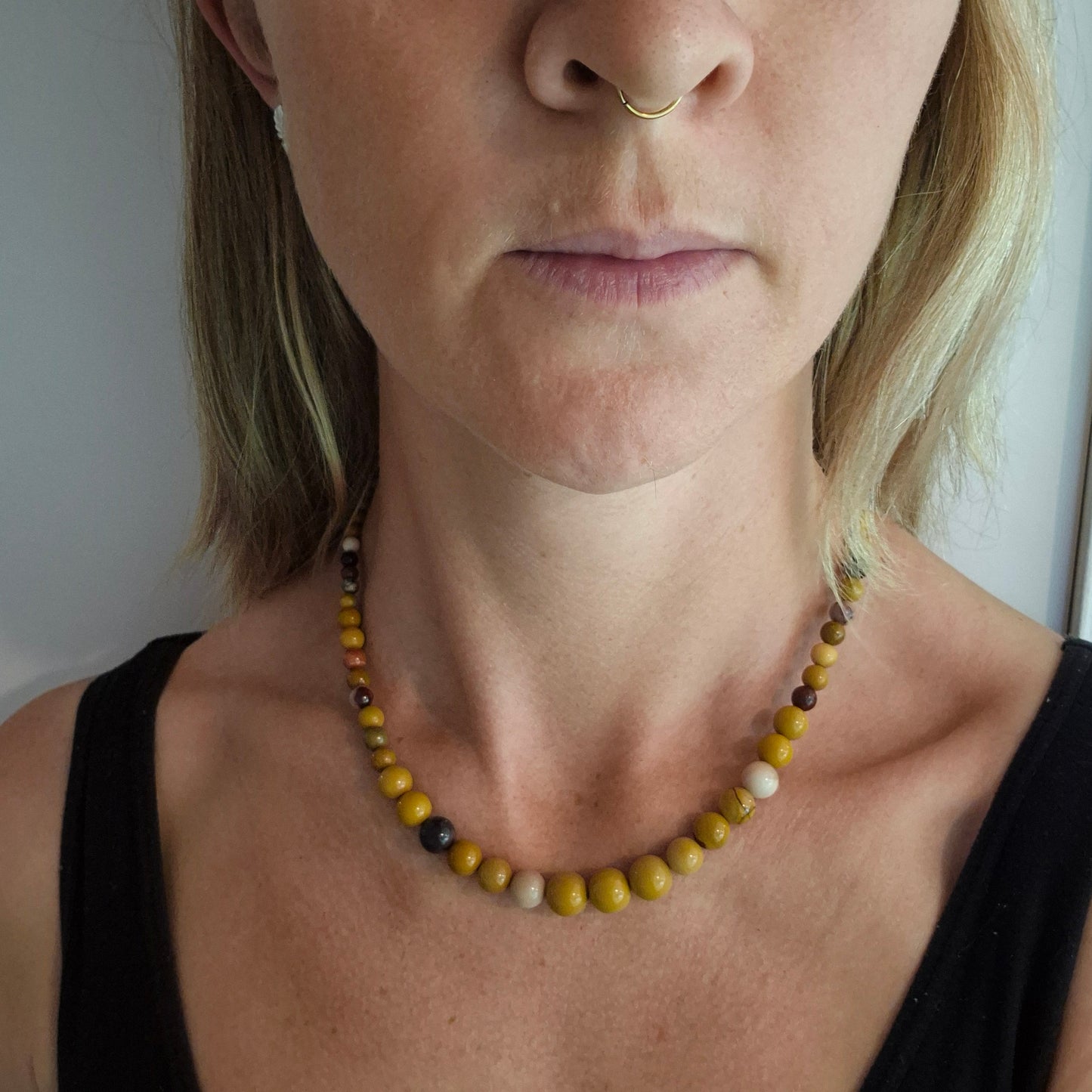 Mookaite Jasper bead necklace