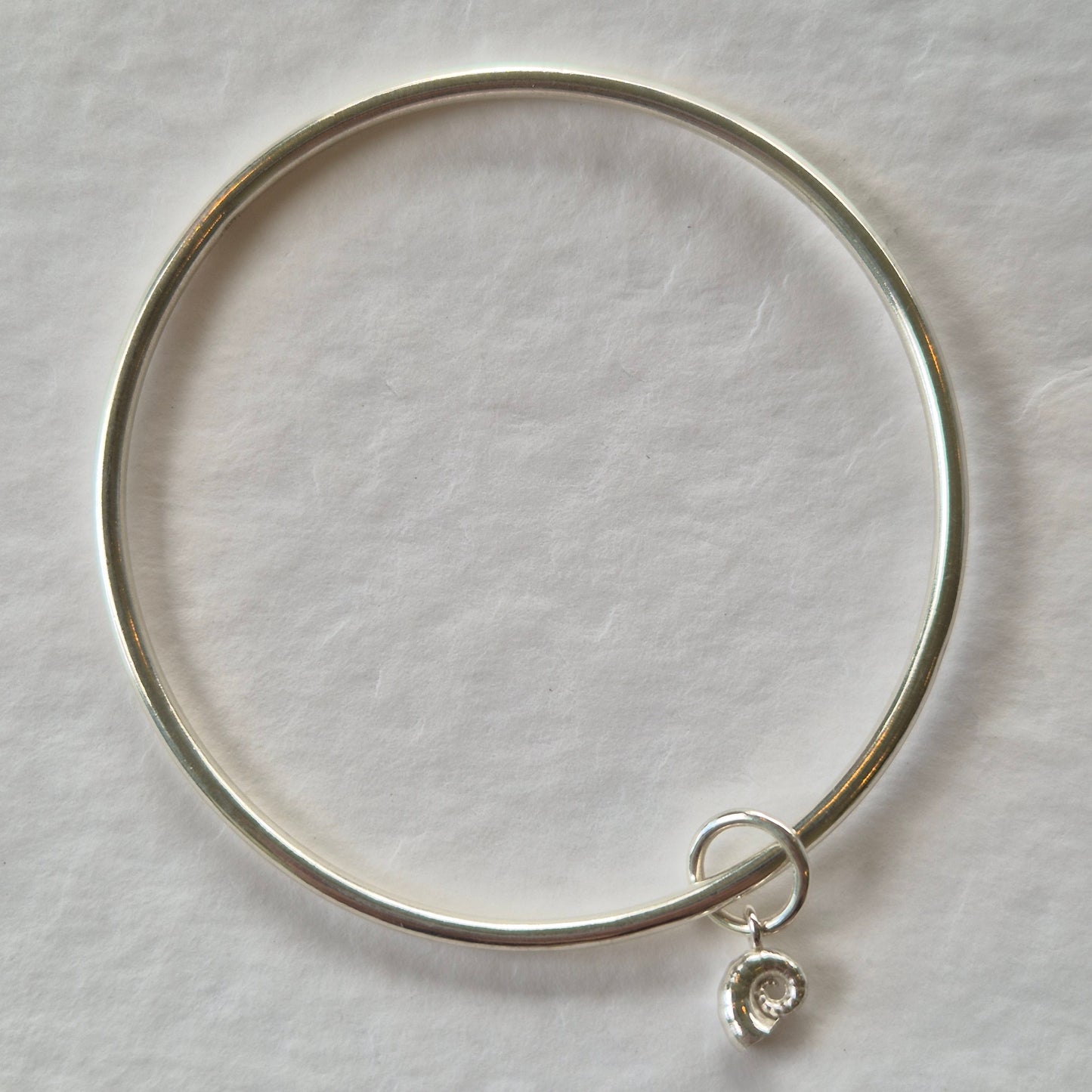 Spiral Shell Charm Bangle
