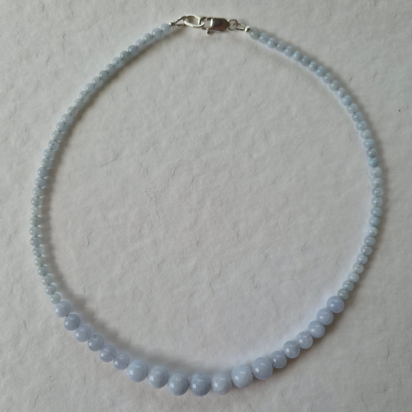 Aquamarine bead necklace