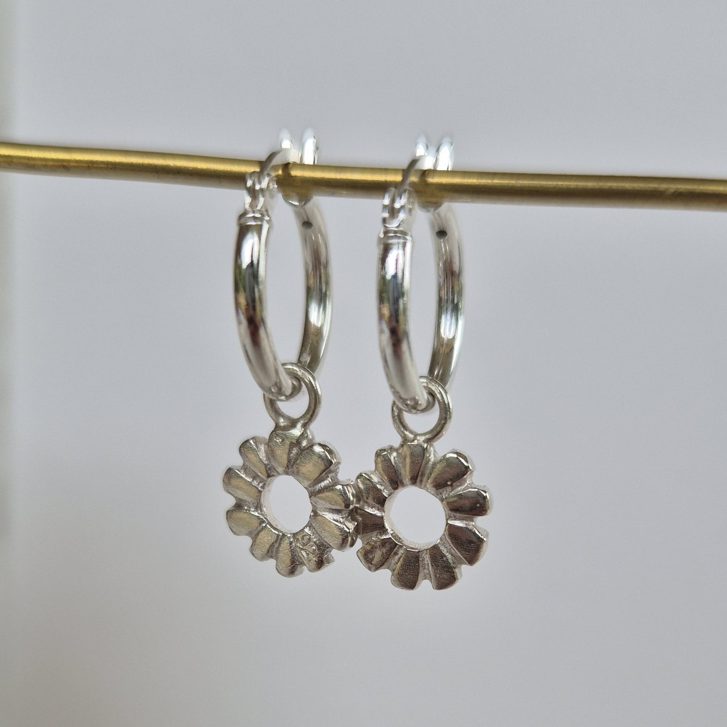 Sunburst mini hoops