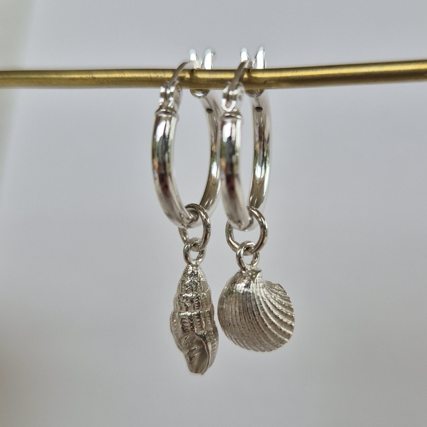 Cockle & Spiral Shell Hoops