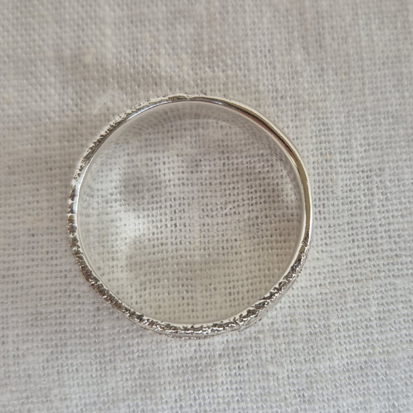 Sandcast Shoreline Ring - size X 1/2