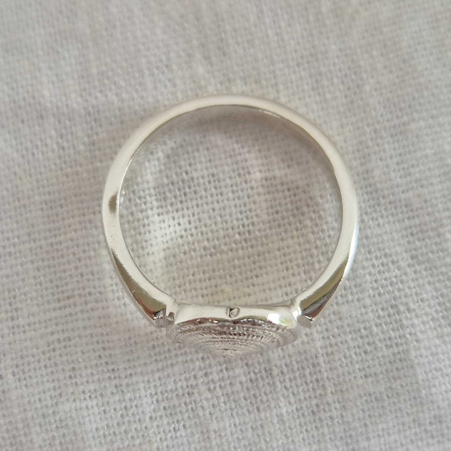 Sundial Impression Ring - Round - Size S