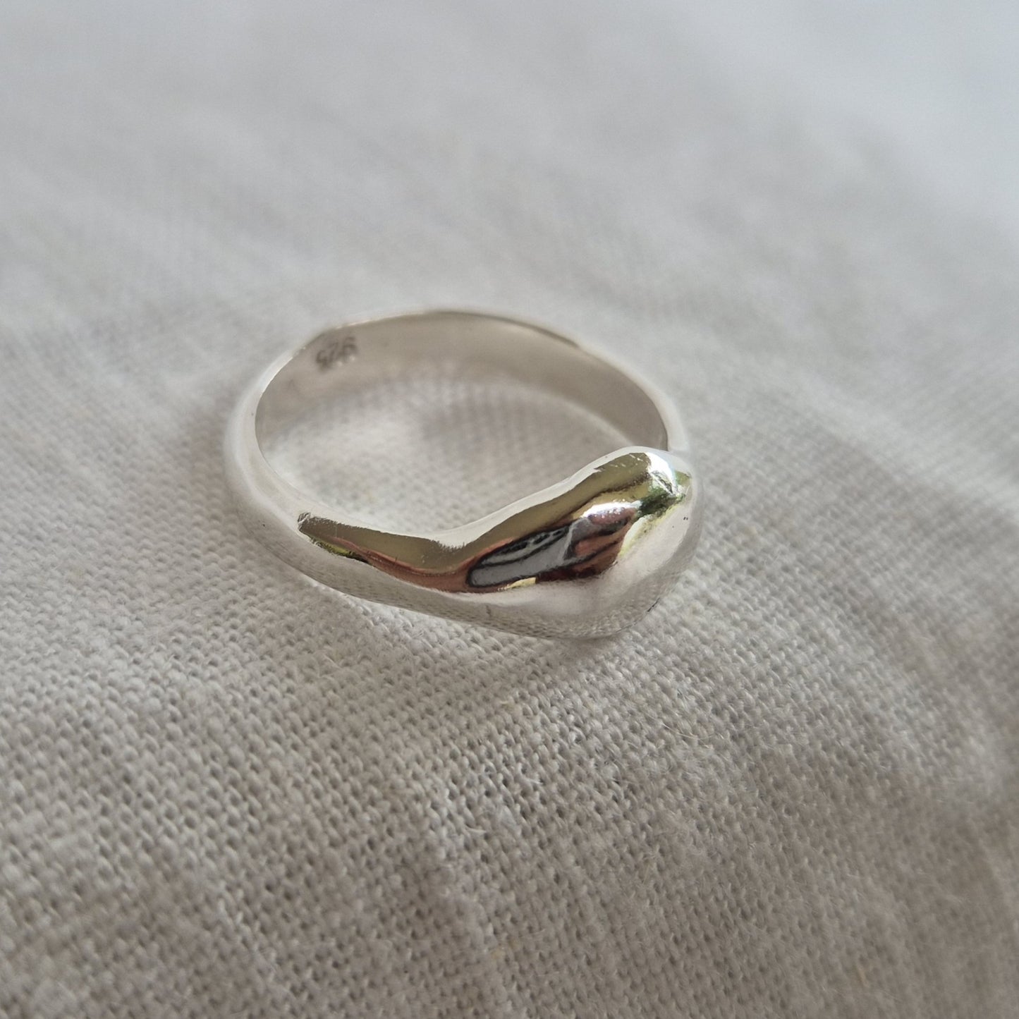 Silver Drop Ring - Size O