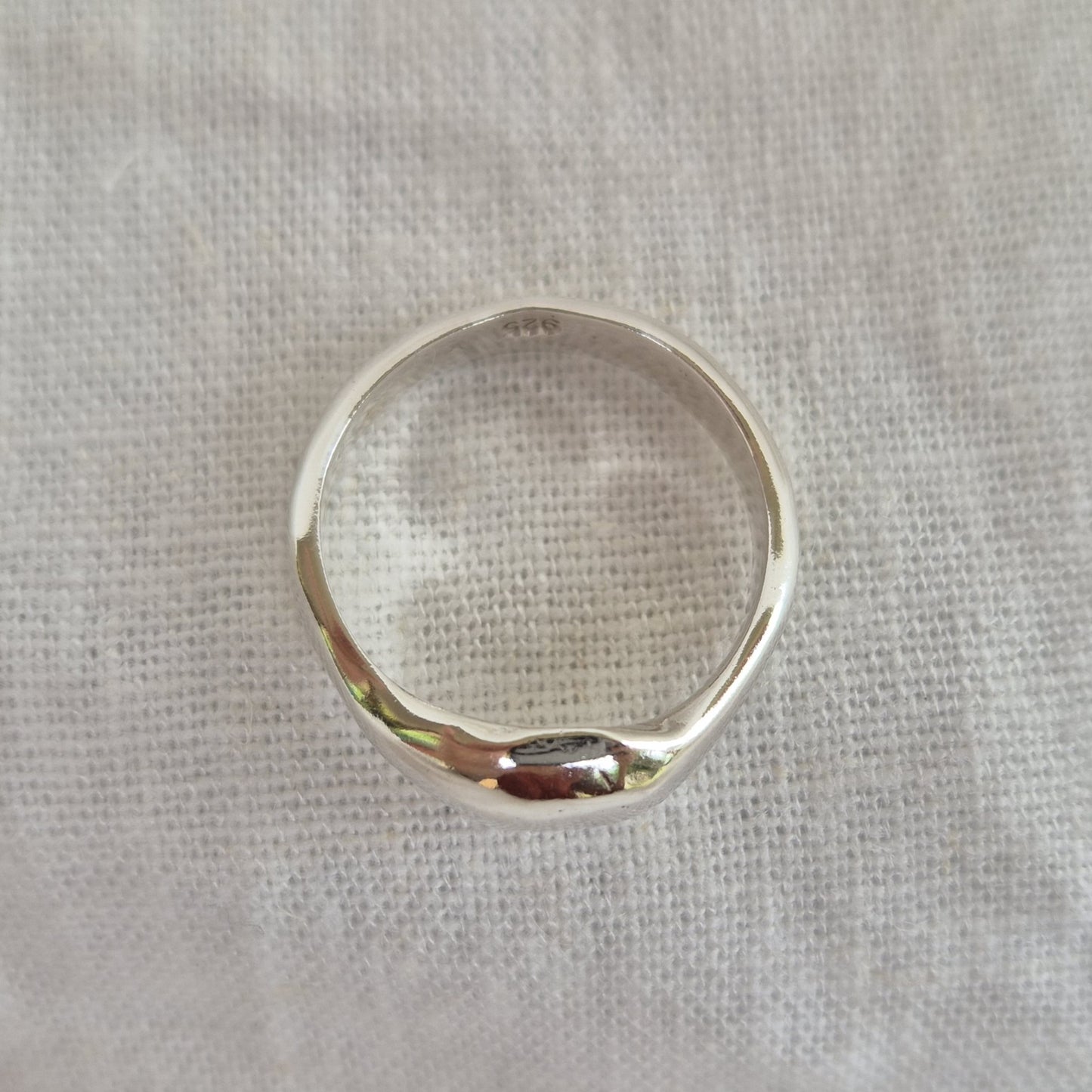 Silver Drop Ring - Size O