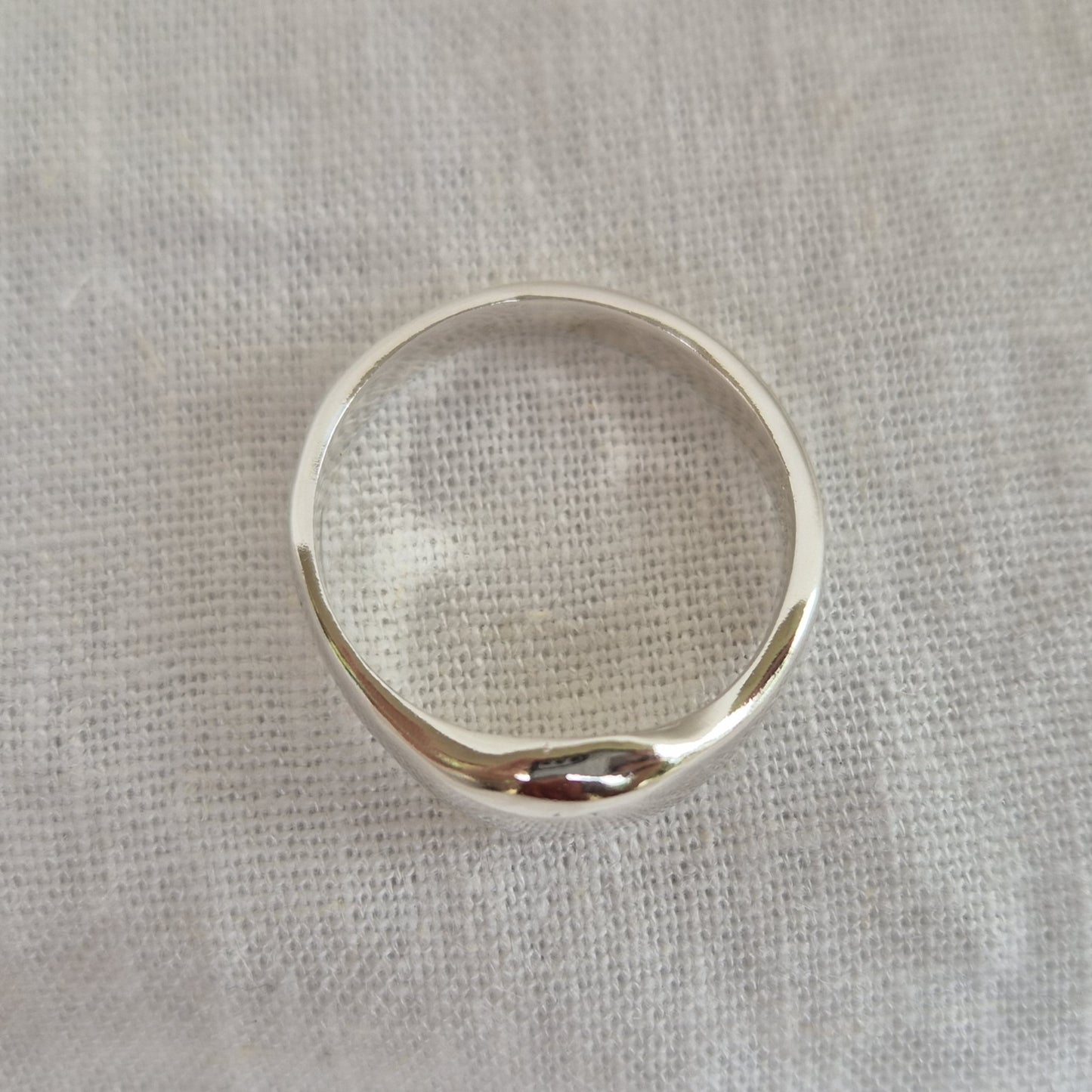 Silver Drop Ring - size V