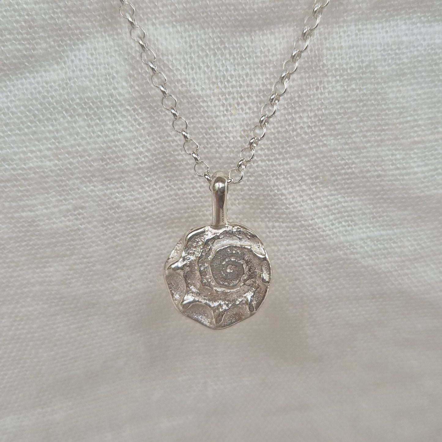 Spiked Spiral Shell Pendant Necklace