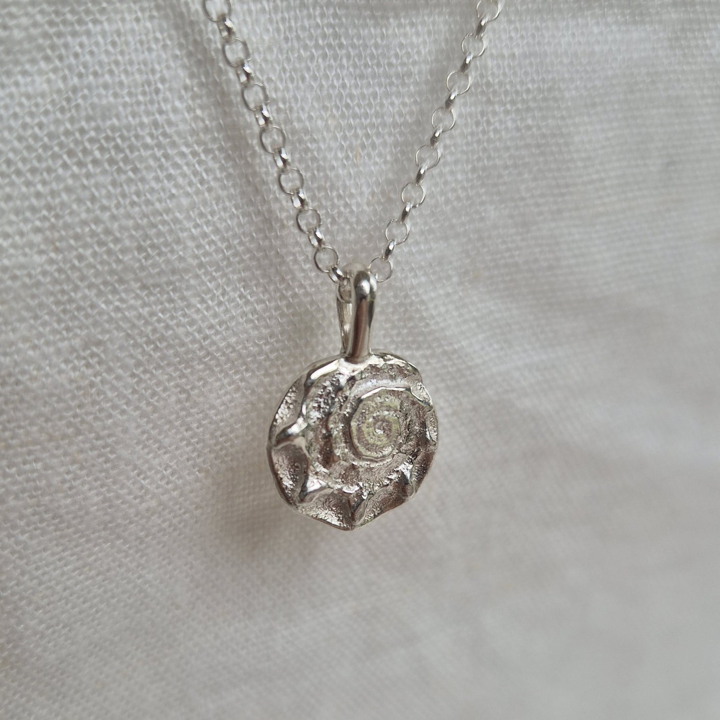 Spiked Spiral Shell Pendant Necklace