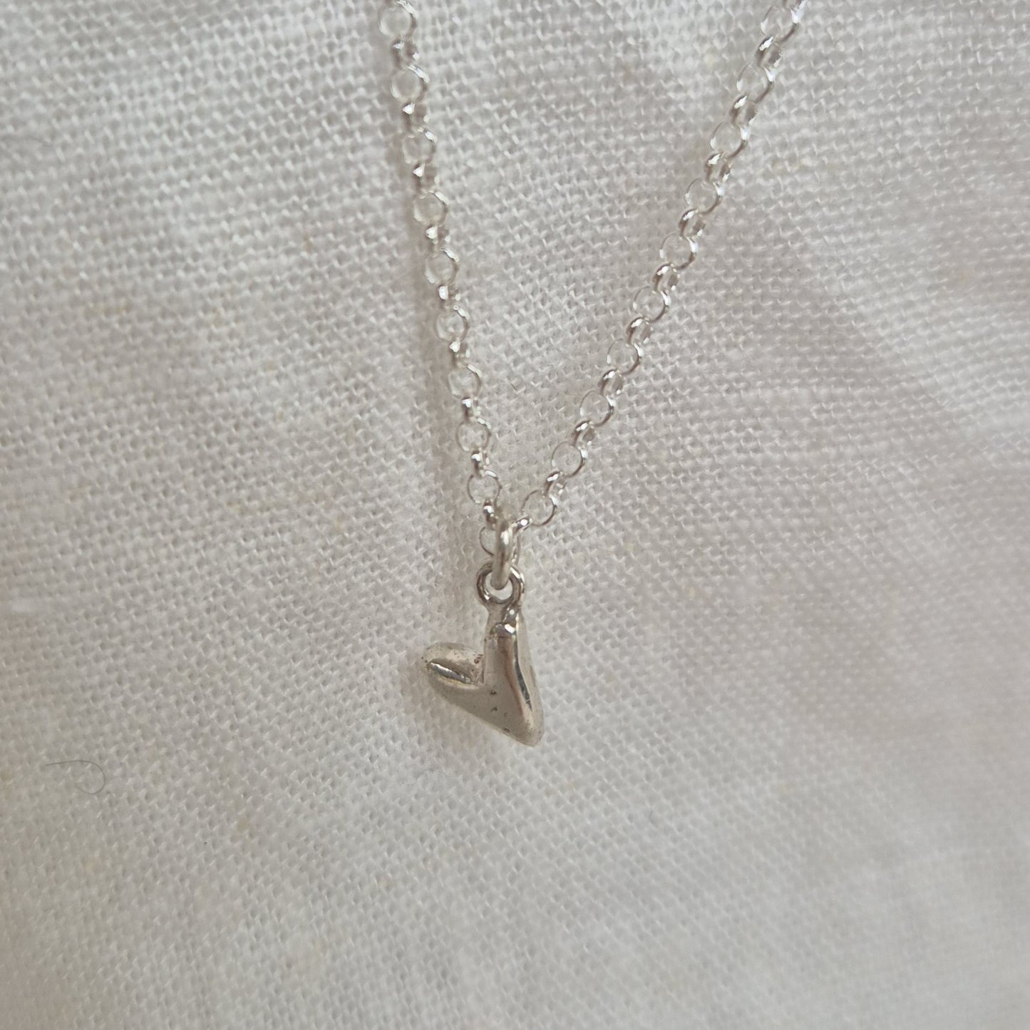 Mini Sandcast Heart Charm