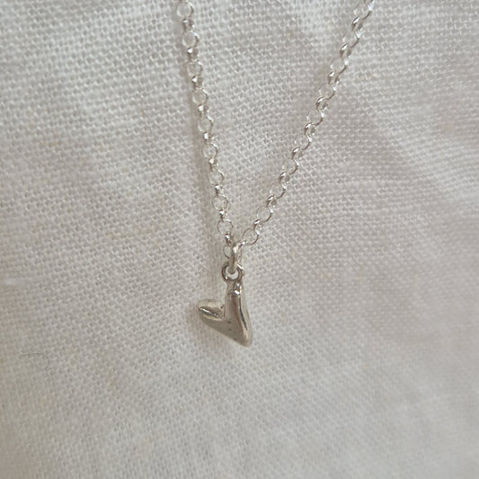 Mini Sandcast Heart Charm