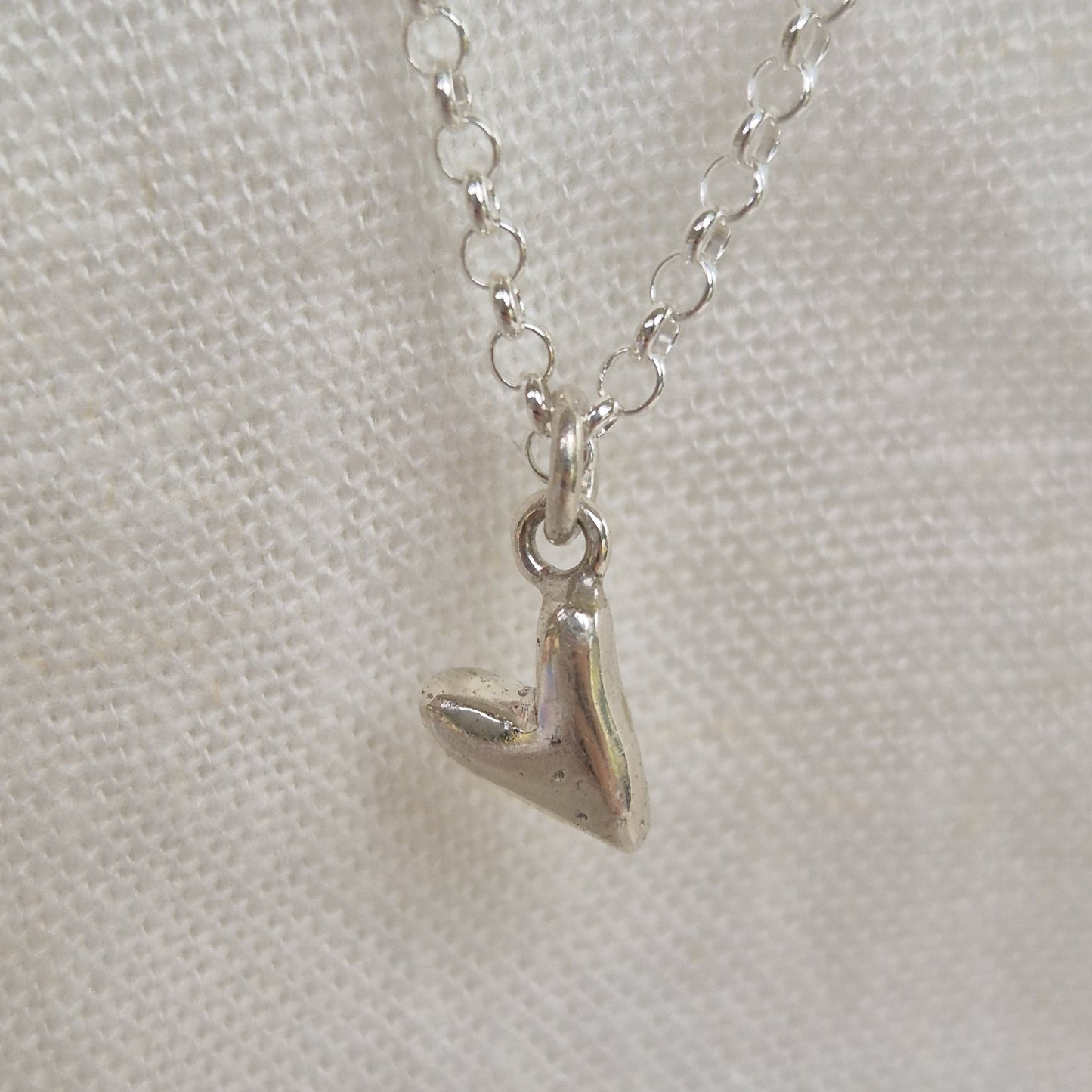 Mini Sandcast Heart Charm