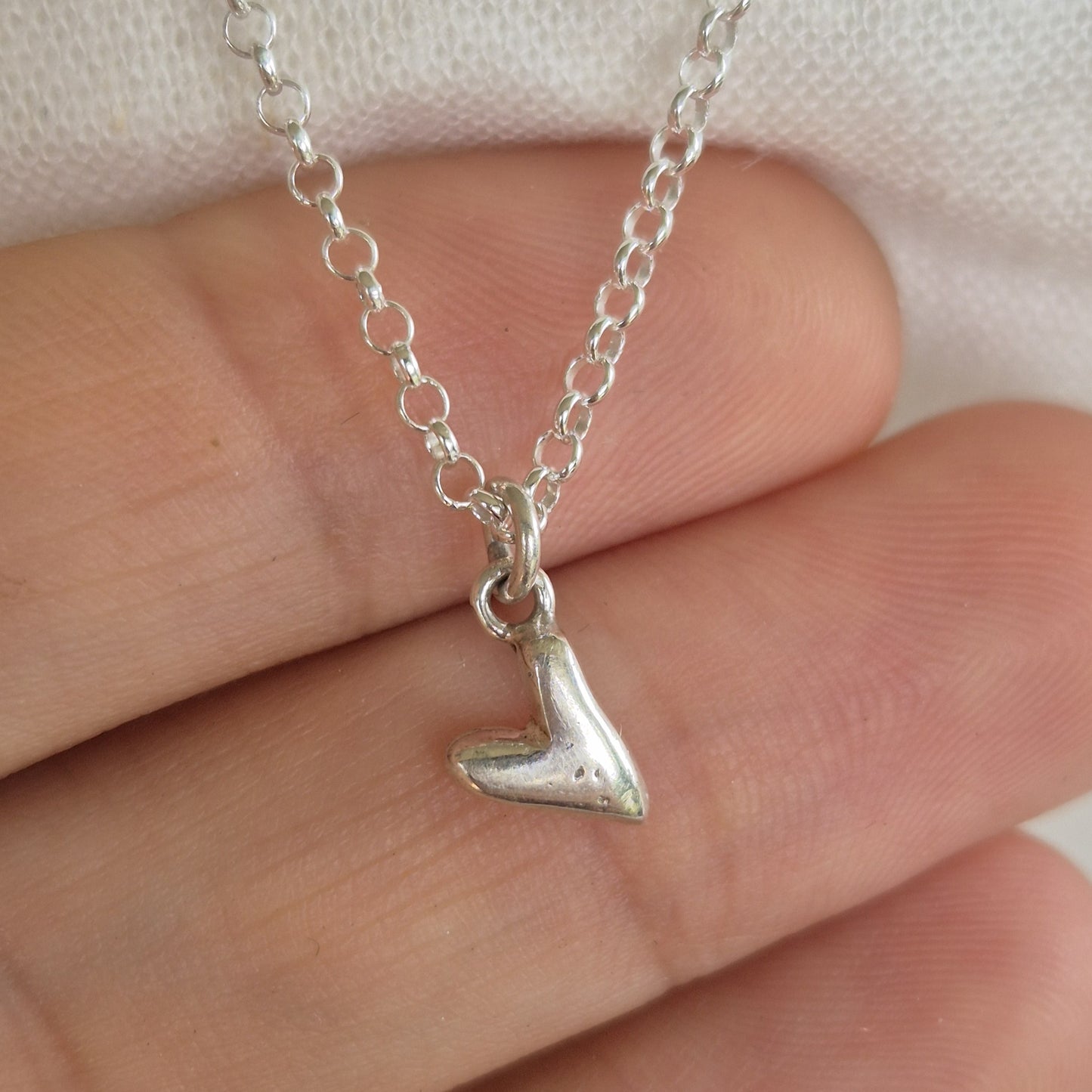 Mini Sandcast Heart Charm