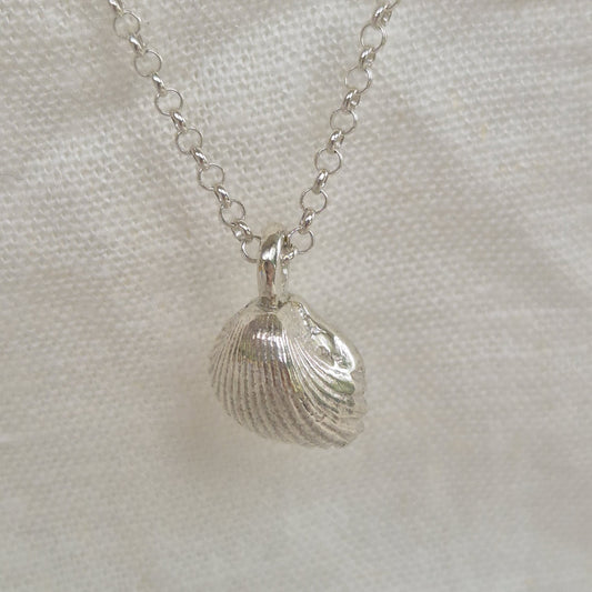 Sandcast Seashell Pendant Necklace