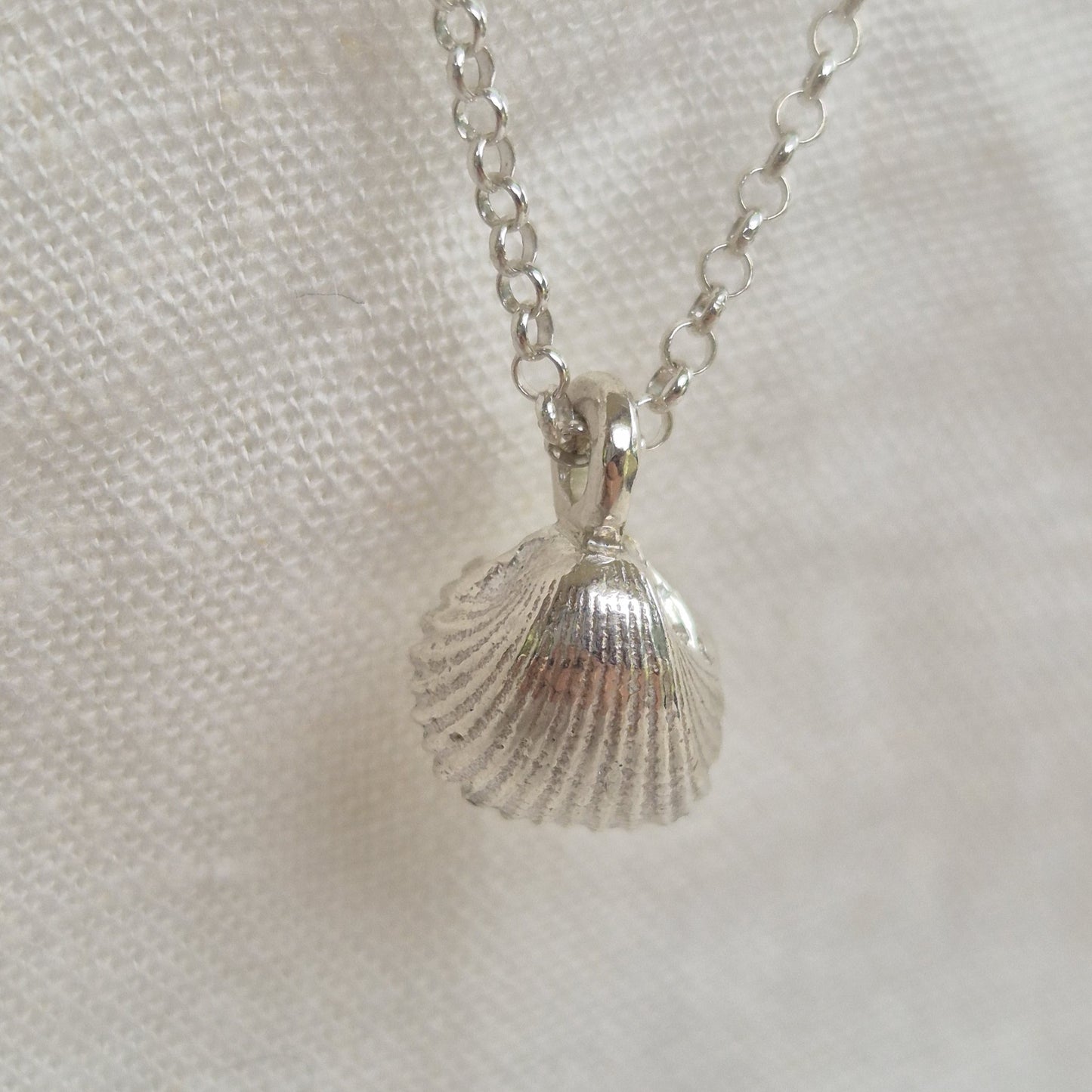 Sandcast Seashell Pendant Necklace