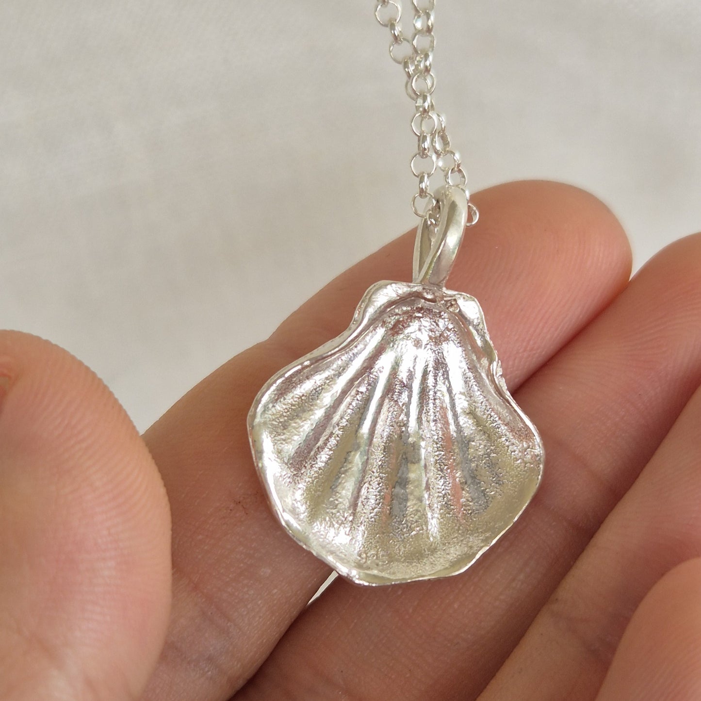 Large Seashell Pendant Necklace