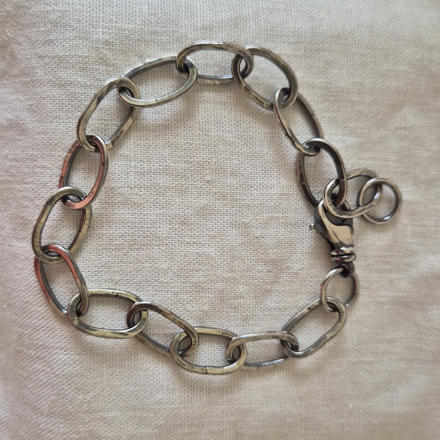 Handcrafted Sterling Silver Link Bracelet