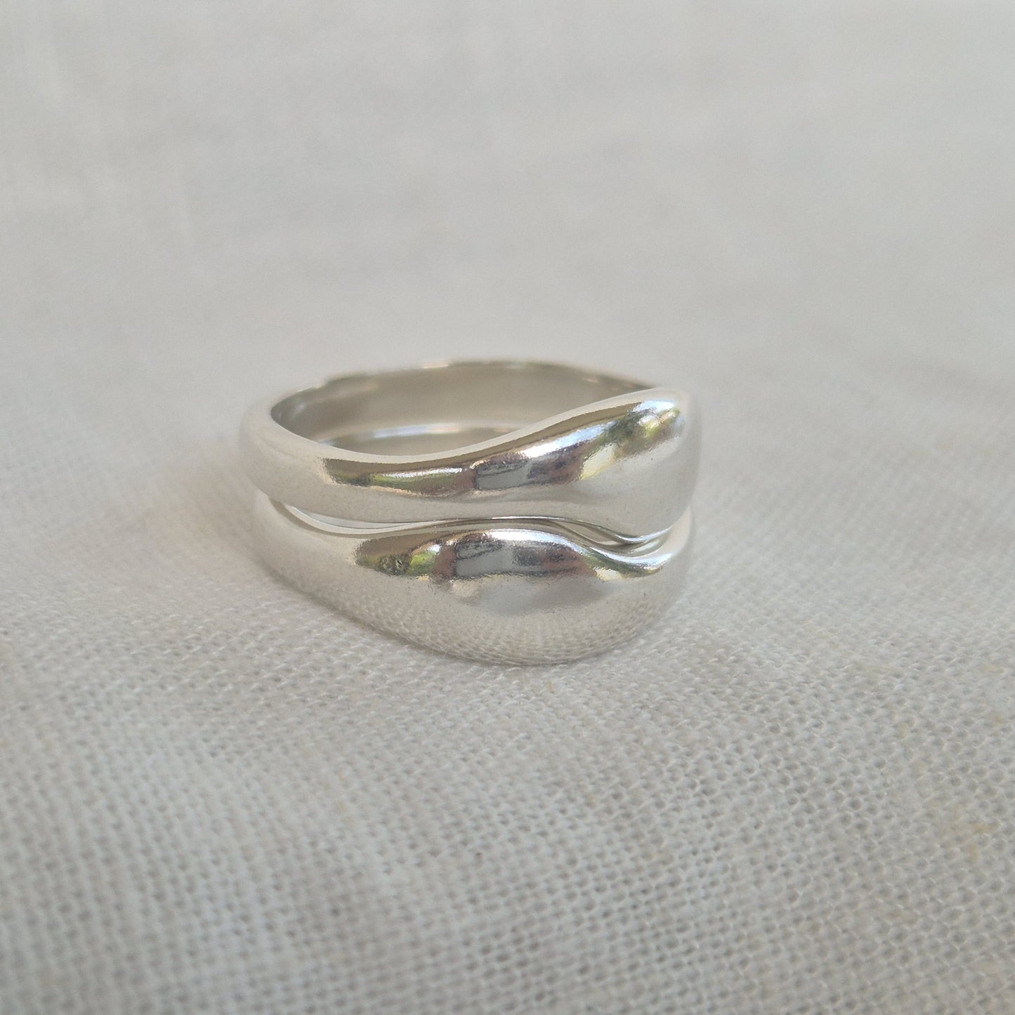 Soft Curve Ring Set – Two Rings