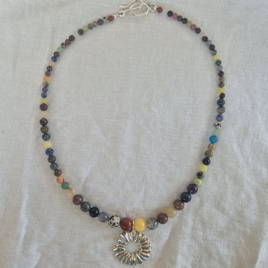 Sunburst Gemstone Necklace