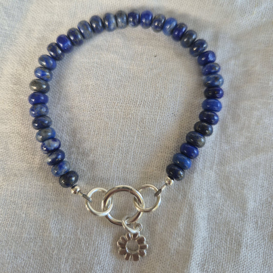 Rondelle Lapis Lazuli Bracelet