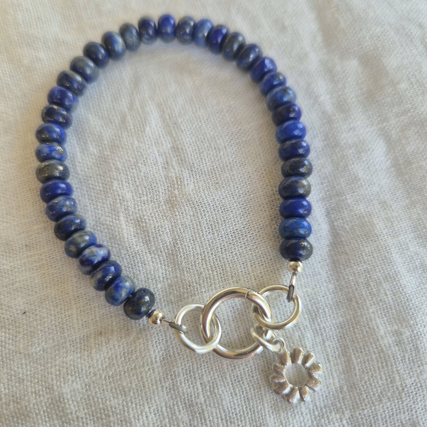 Rondelle Lapis Lazuli Bracelet