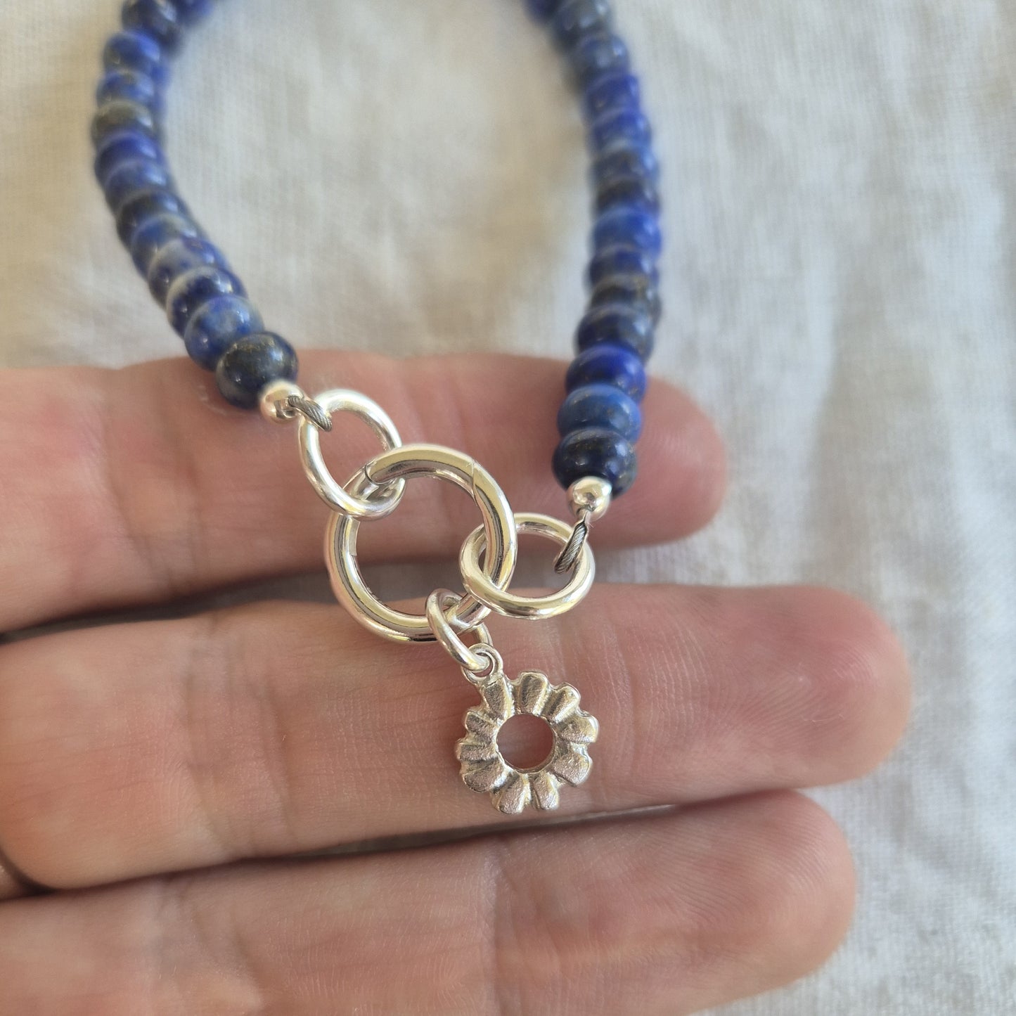 Rondelle Lapis Lazuli Bracelet