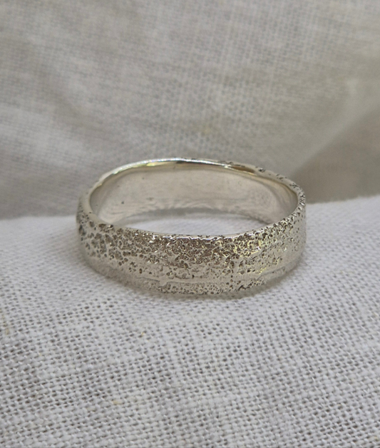 Beach Sand 5mm Band Ring - size W Ready to Ship