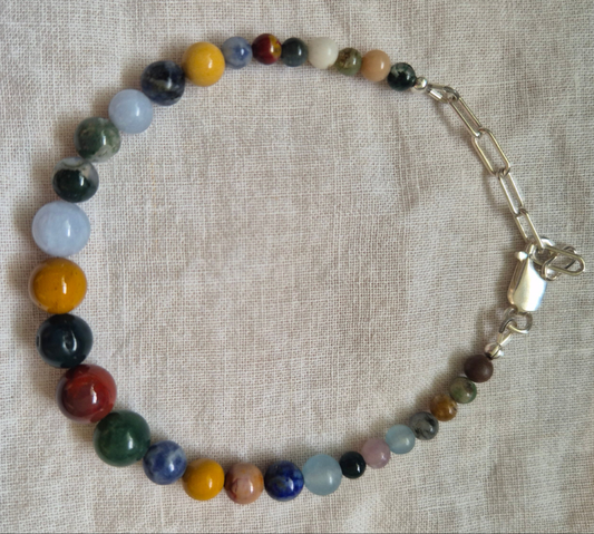 Mixed gemstone bracelet