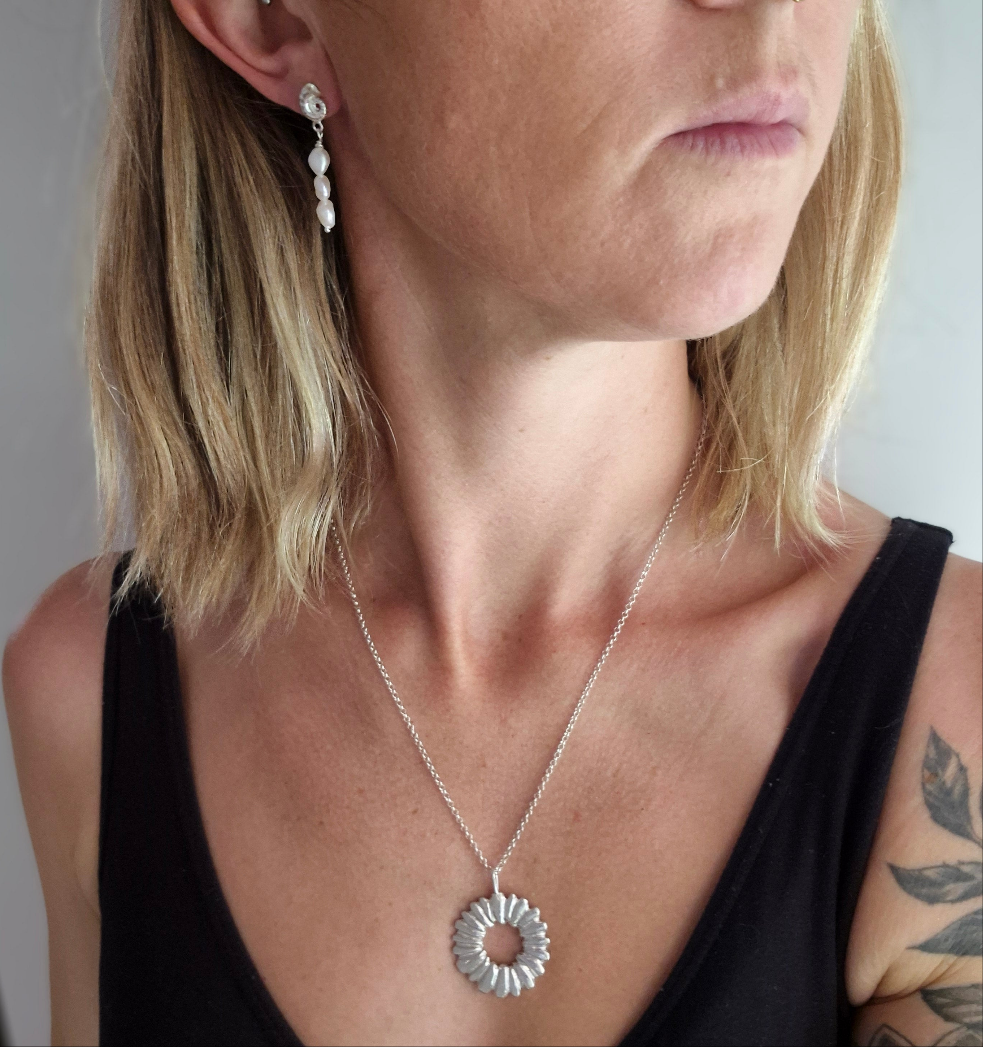 Large Sunburst Pendant & Chain