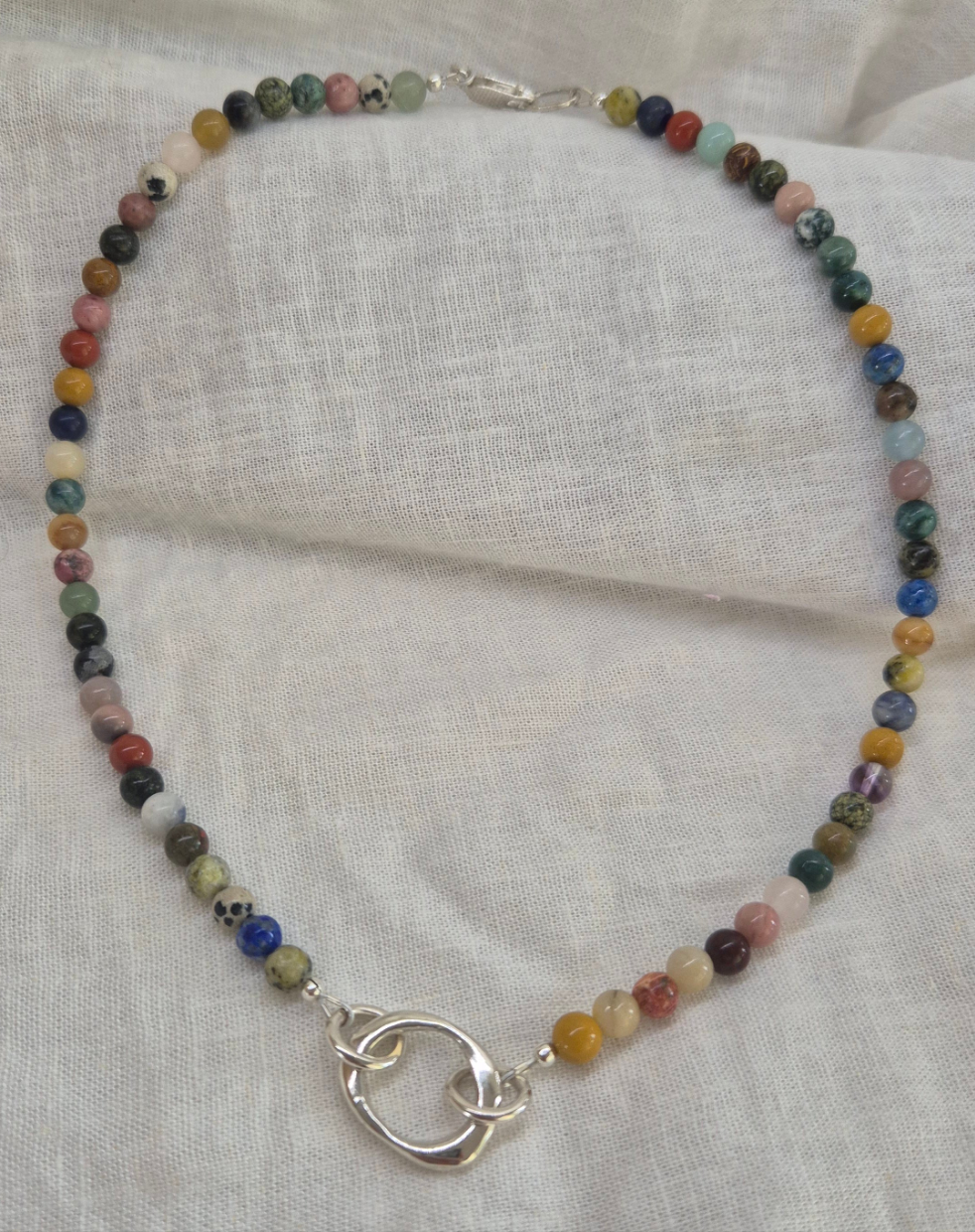 Wanderers Sandcast Loop Mixed Bead Necklace - Ready to Ship