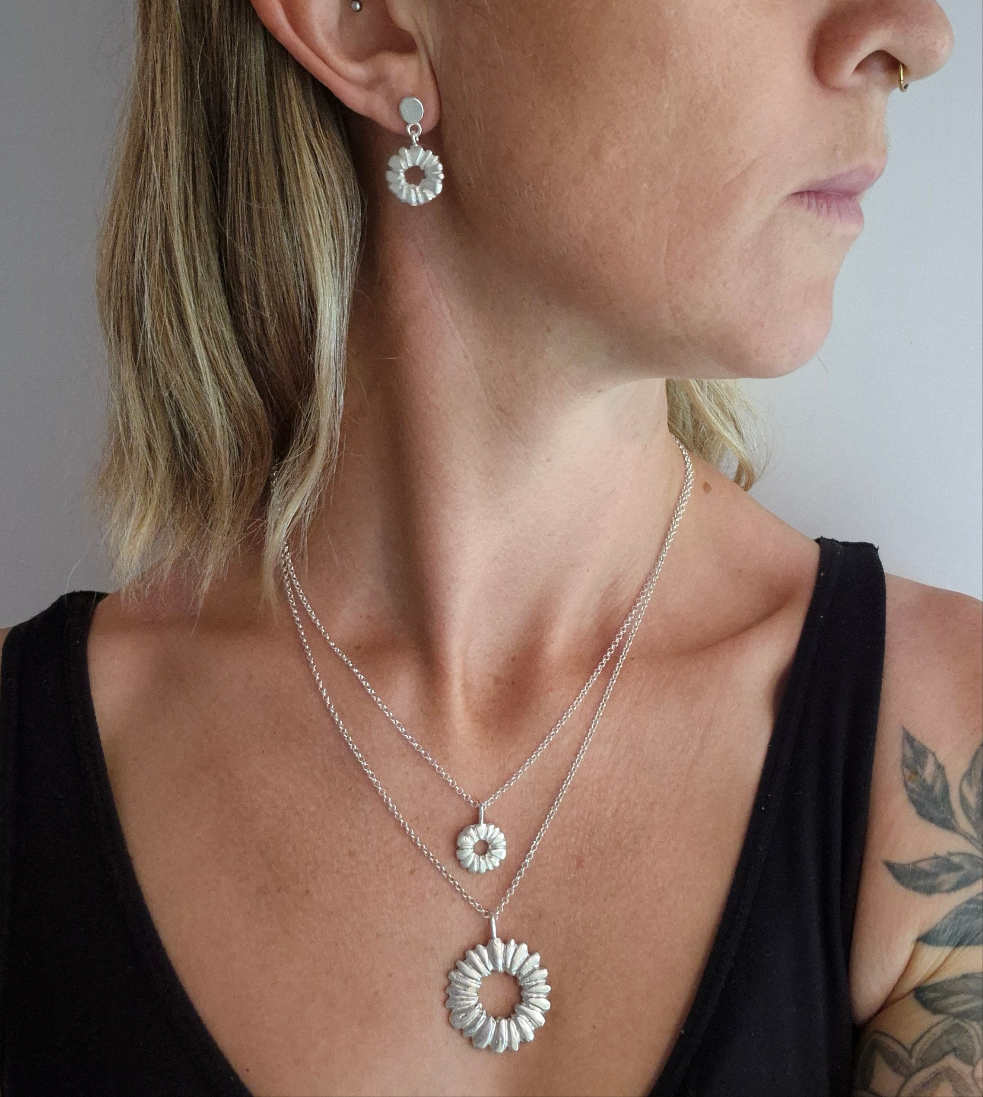 Large Sunburst Pendant & Chain