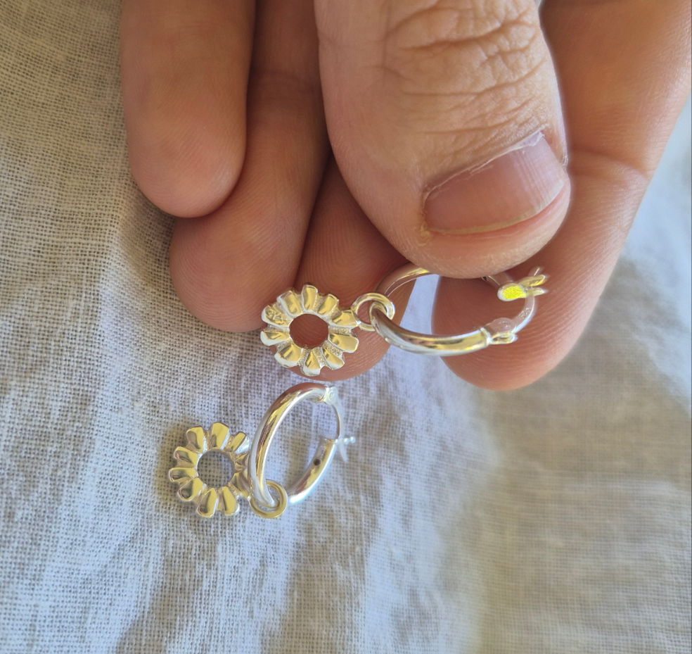 Sunburst mini hoops