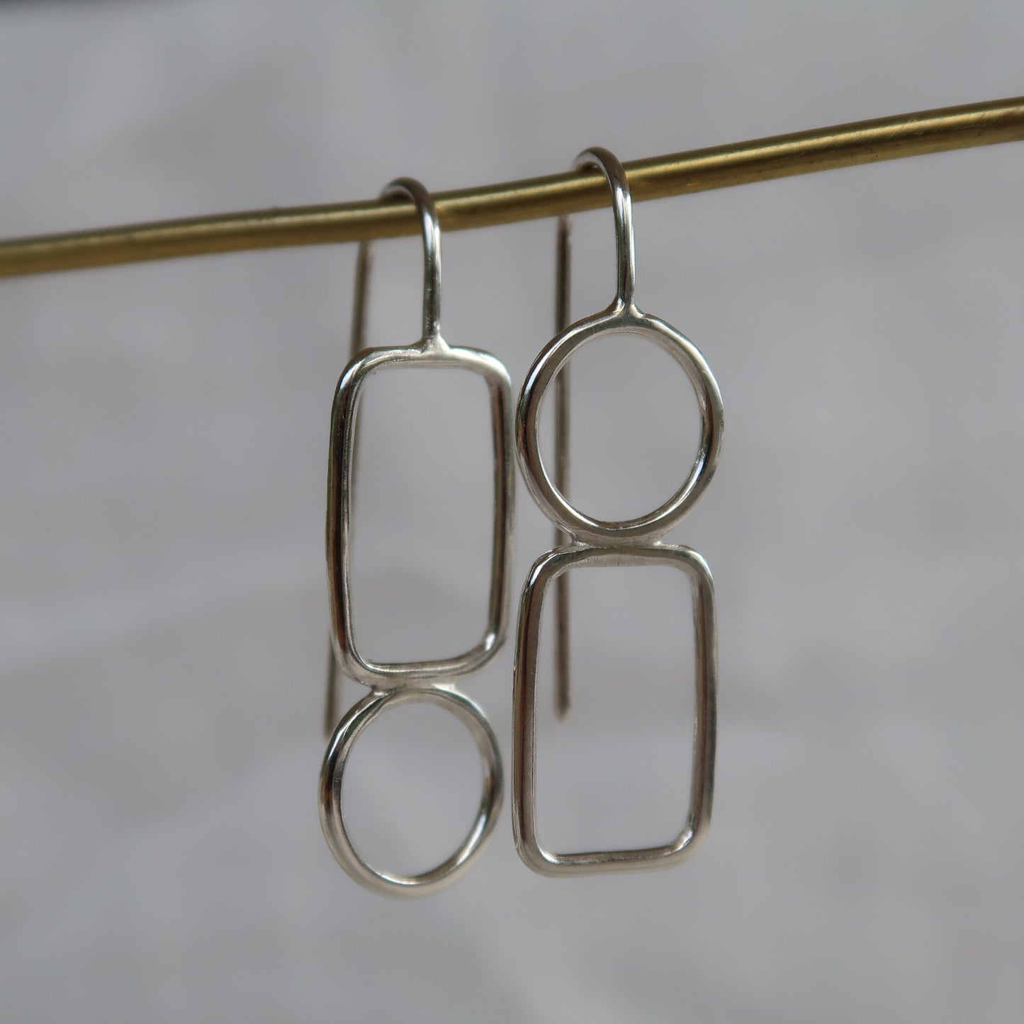 Shaped Silver Wire Earrings