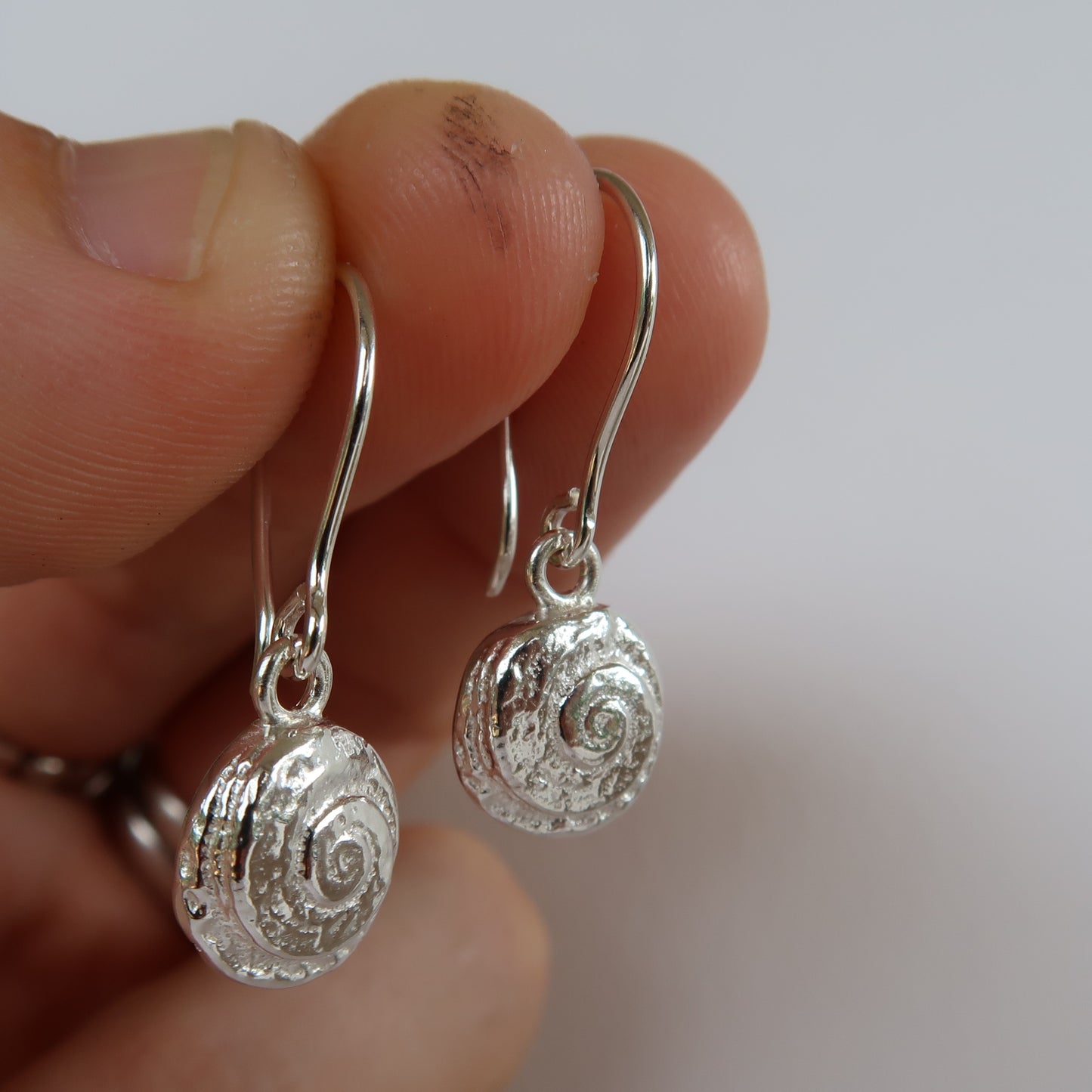 Spiral Impression Hook Earrings
