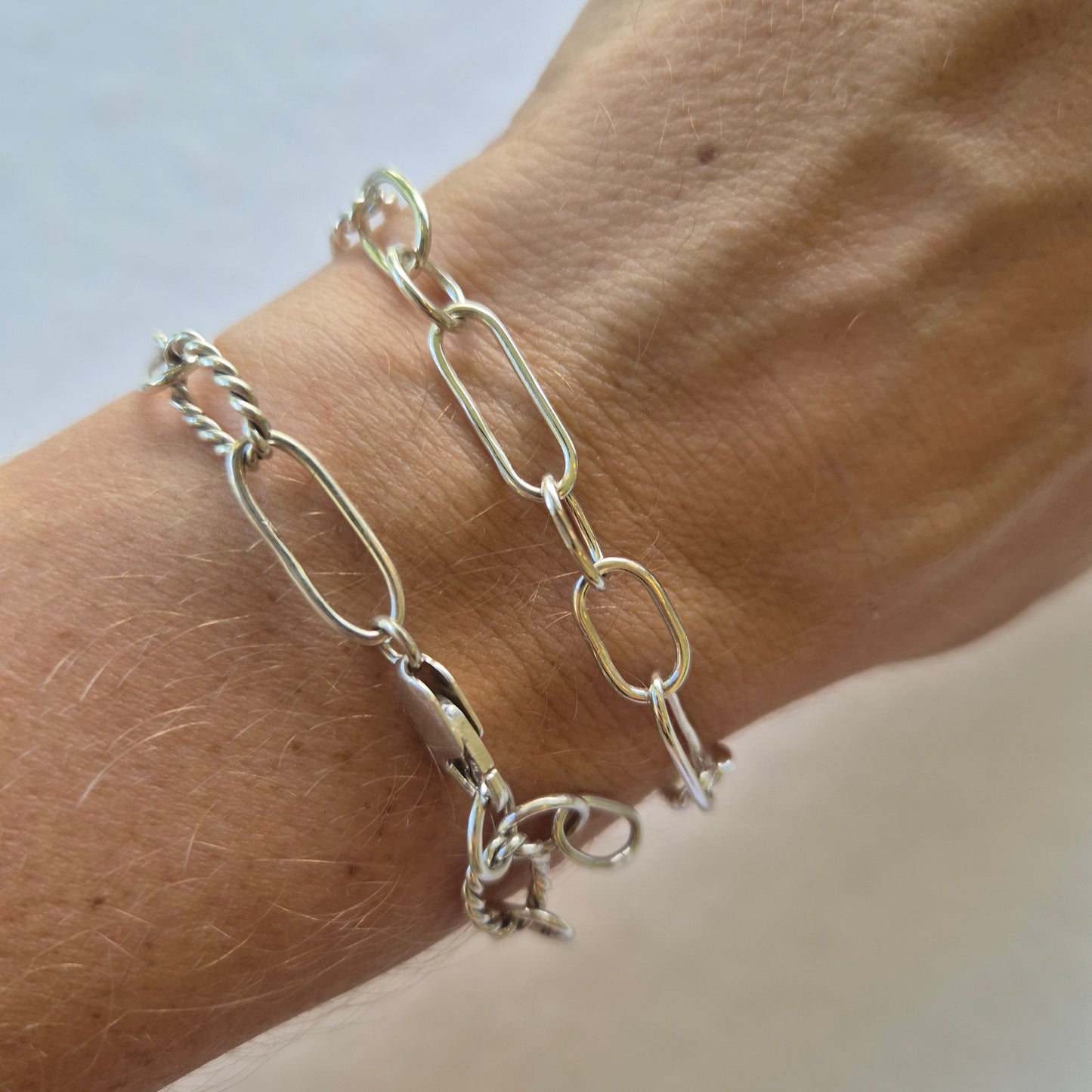 Paperclip Sterling Silver Handmade Chain