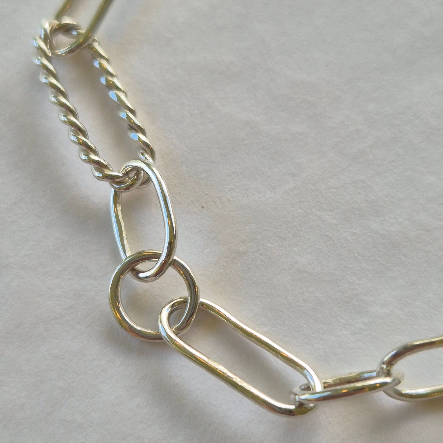 Paperclip Sterling Silver Handmade Chain