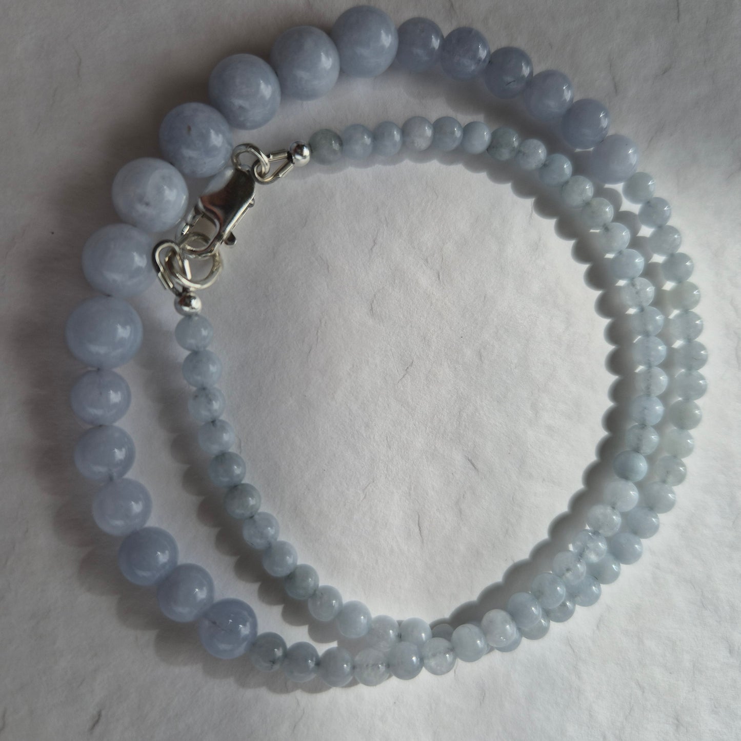 Aquamarine bead necklace