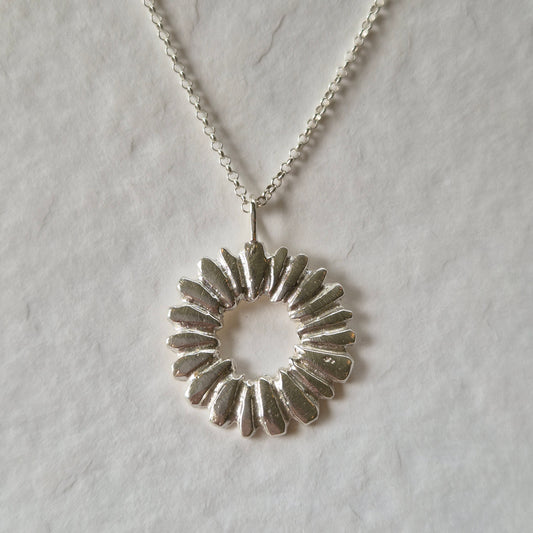 Large Sunburst Pendant & Chain