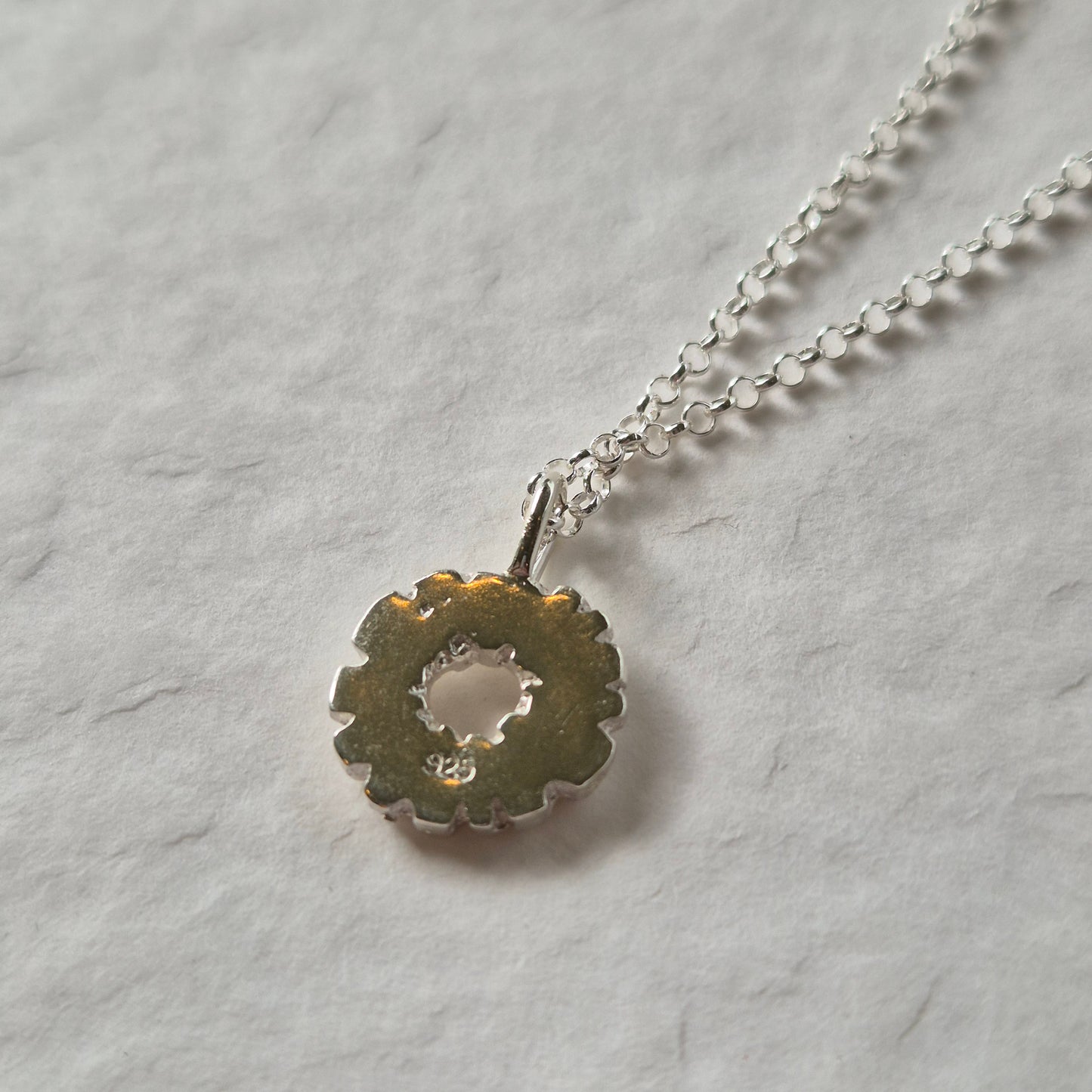 Small sunburst Pendant & Chain