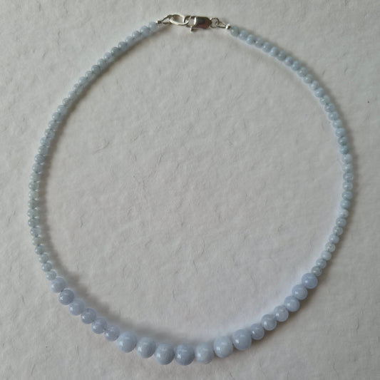 Aquamarine bead necklace